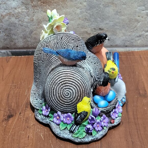 Bradford Exchange Touch Activated Songbirds Sculpture Spring Arrival A O22 Natur - Picture 7 of 11